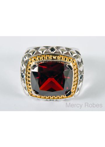 Mens Clergy Ring Subs166 (S-Red)