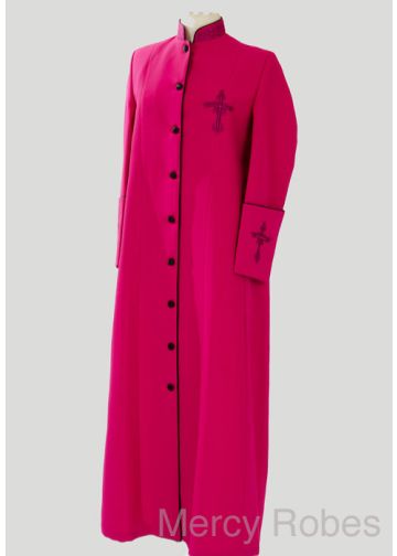 Womens Robe LR142 (Fuchsia/Black)