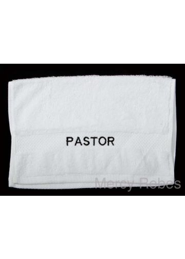 Preaching Hand Towel Pastor (White/Black)