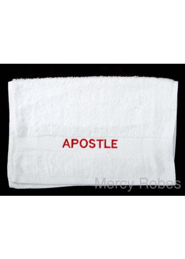 Preaching Hand Towel Apostle (White/Red)