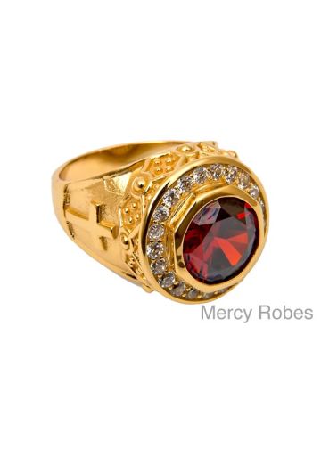 Womens Clergy Apostle Ring Subs527 (Red)