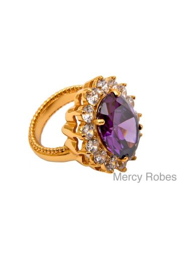 Womens Clergy Bishop Ring Subs496 (G-Purple)