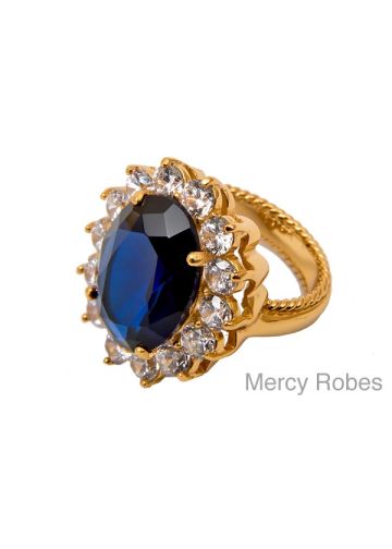 Womens Clergy Overseer Ring Subs496 (G -Royal Blue)