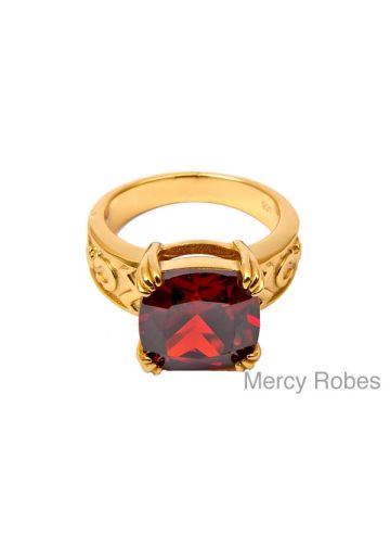 Womens Clergy Apostle Ring Subs517 (Red)