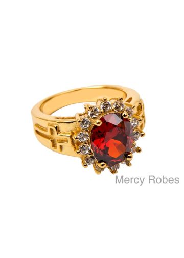 Womens Clergy Apostle Ring Subs513 (Red)