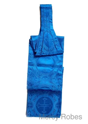 Liturgical Traditional Tippet (Royal Blue/Royal Blue)