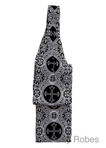 Liturgical Traditional Tippet (Black/Silver LT)