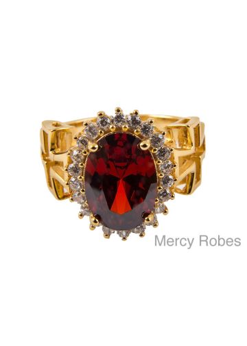 Womens Clergy Apostle Ring Subs515 (Red)