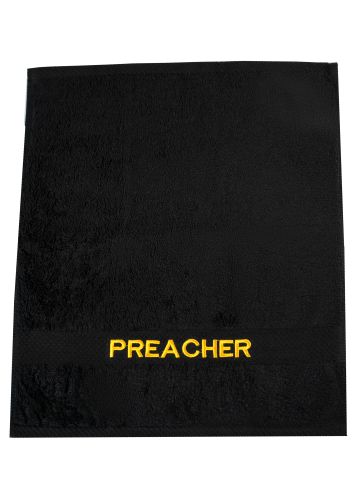 Preaching Hand Towel Preacher (Black/Gold)