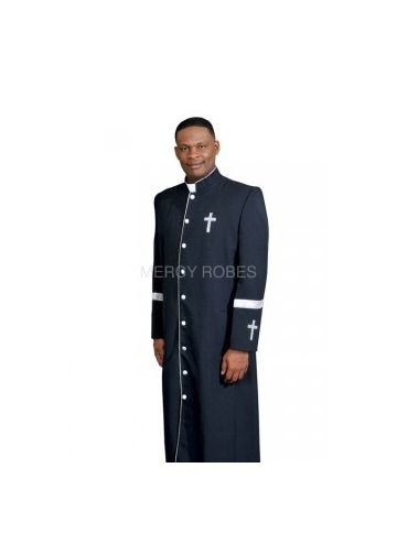 Clergy Robe Style Bnh151 (Navy/Silver)