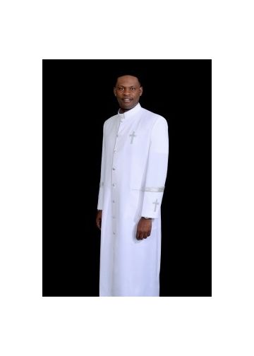 Clergy Robe Style Bnh151 (White/Silver)