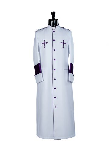 Clergy Robe Style Bnl158 (White/Purple)