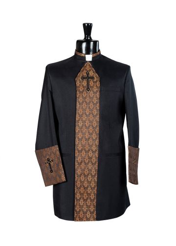 Clergy Jacket 006 (Black/Blk- Gold Shield)