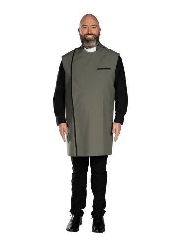 Clergy Apron (Gray/Black)