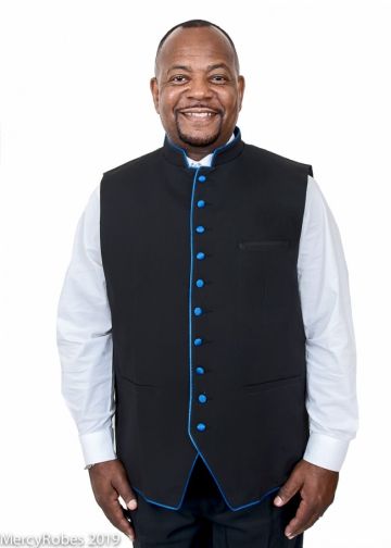 Clergy Vest (Black/Royal Blue)