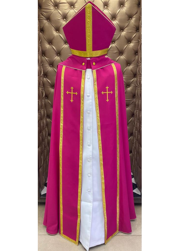 Cope & Mitre Style 082520 (Fuchsia/Gold)