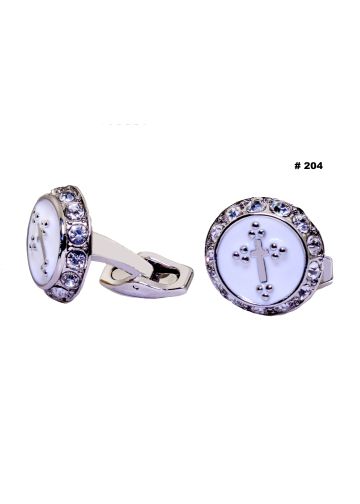 2 PC Cross Cufflinks Style 204