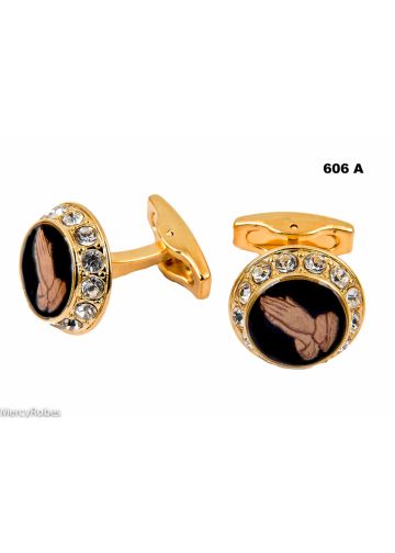 2 PC Praying Hands Cufflinks Style 606-A