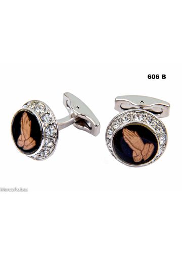 2 PC Praying Hands Cufflinks Style 606-B