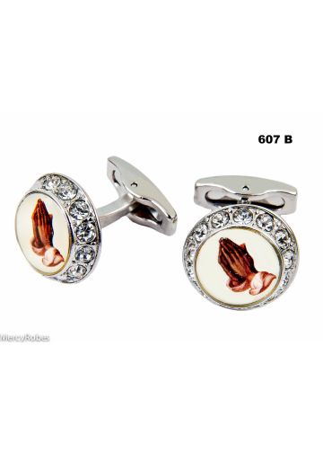 2 PC Praying Hands Cufflinks Style 607-B