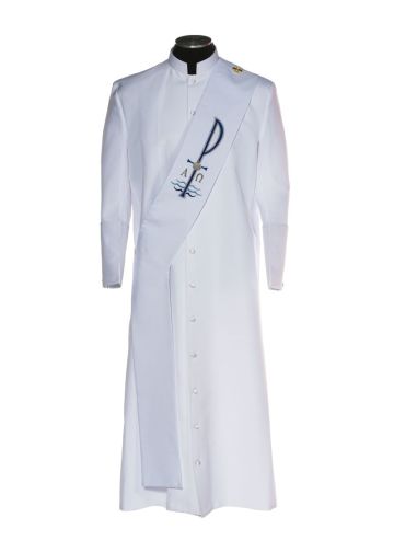 Deacon Stole Style MR08220224 (White with Embroidery)