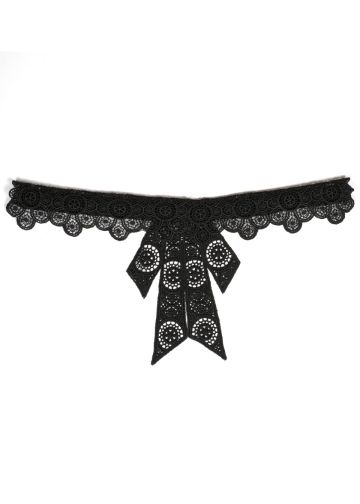 Womens Lace Preaching Band  Black 03