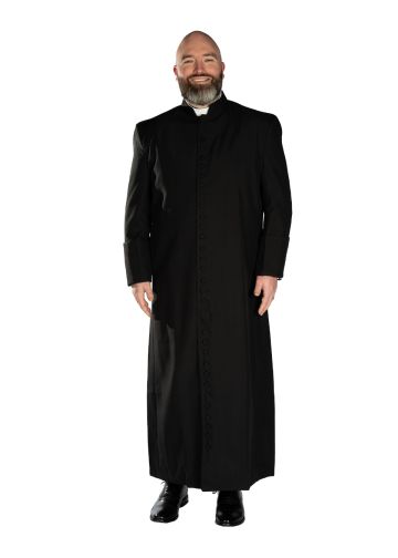 33 Button Clergy Cassock Robe (Black)