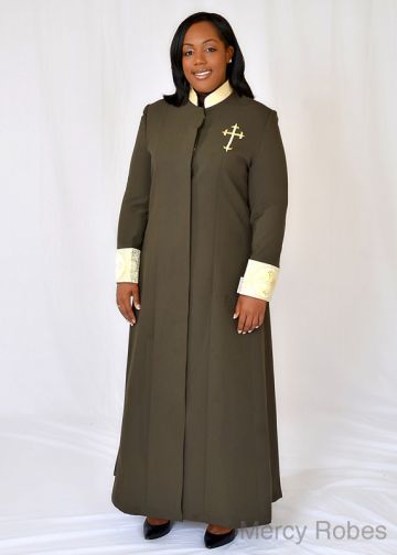 Womens Robe Style LR127 (Dark Green/Gold LT)