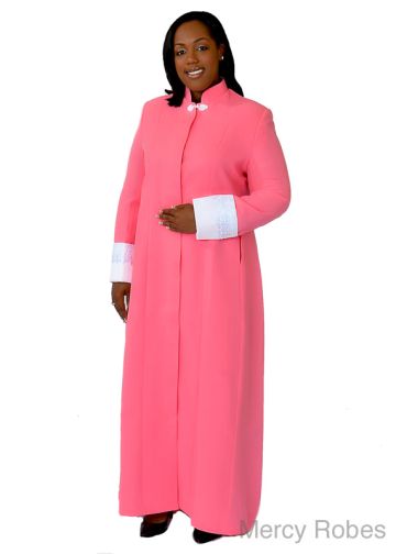 Womens Robe LR116 (Pink/White)