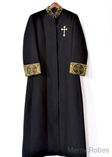 Womens Robe Style LR127 (Black/Black- Gold LT)