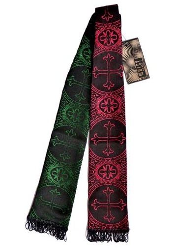 Reversible Visitation Stole Liturgical (Black-Fuchsia LT/Black-Green LT)