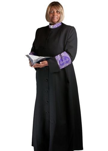 Womens Robe Style LR124 (Black/Purple)