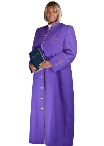 Womens Robe LR142 (Purple/Gold)