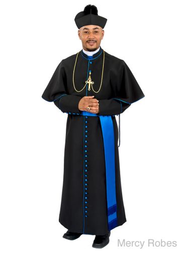 Clergy Vestment Style 20240313 (Black/Royal Blue)