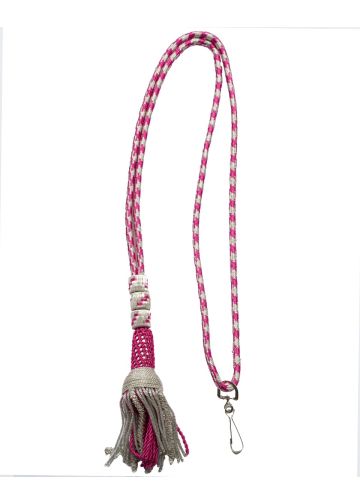 Bishop Tassel Pectoral Cord (Fuchsia/Silver)