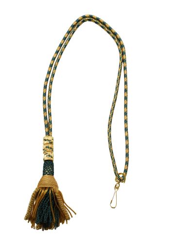 Bishop Tassel Pectoral Cord (Green/Gold) 01