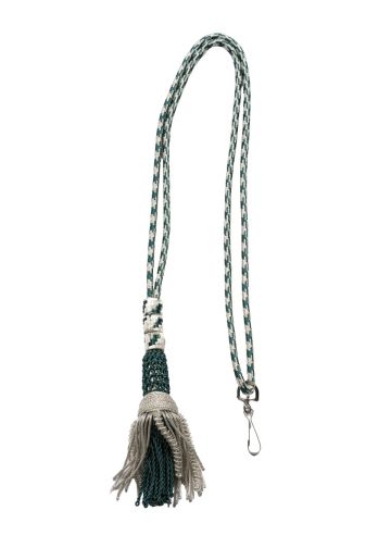 Bishop Tassel Pectoral Cord (Green/Silver) 01