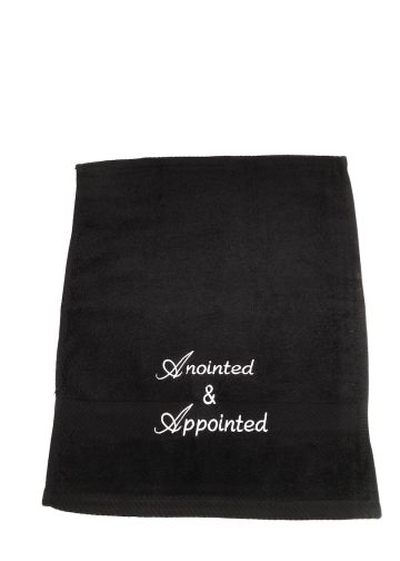 Preaching Hand Towel Anointed & Appointed (Black/White)