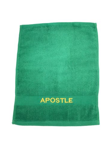 Preaching Hand Towel Apostle (Green/Gold)