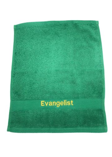 Preaching Hand Towel Evangelist (Green/Gold)