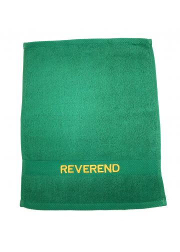 Preaching Hand Towel Reverend (Green/Gold)