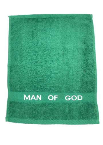 Preaching Hand Towel Man Of God (Green/White)