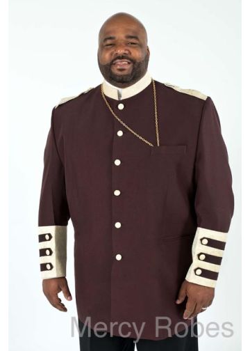 Clergy Jacket CJ010 (Wine/Gold LT)