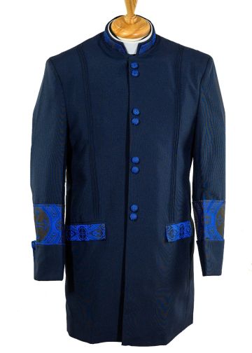 Clergy Jacket CJ029 (Navy Blue-Royal/Blacklt)