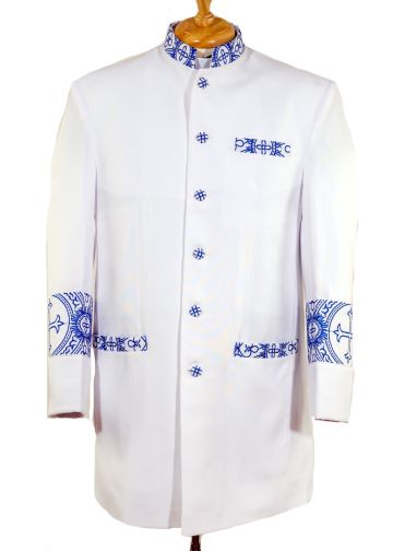 Clergy Jacket CJ011 (White/White-Royal)