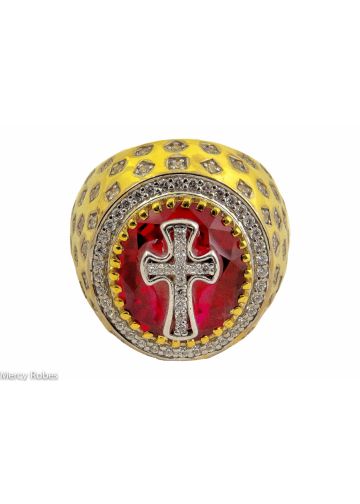 Mens Clergy Bishop/Apostle Ring Style Mgr2036 (G R)