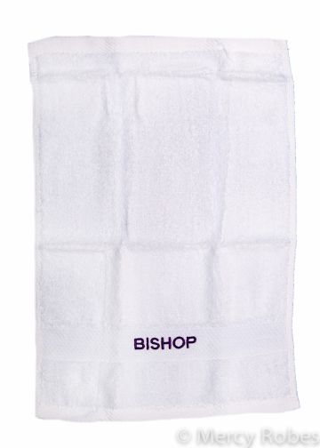 Preaching Hand Towel Bishop (White/Purple)