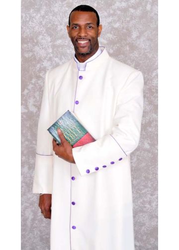 Clergy Robe Bpa101 (Cream/Purple)