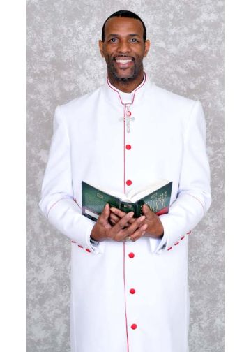 Clergy Robe Style Bpa101 (White/Red)