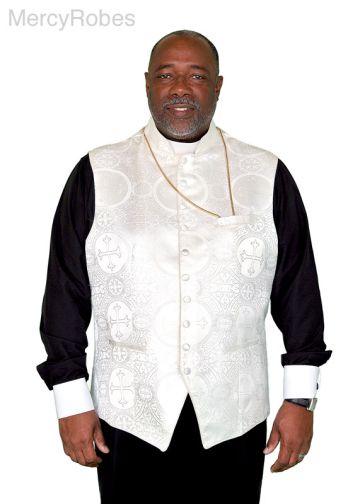 Liturgical Clergy Vest (White)